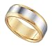 Two Tone Comfort Fit Tungsten and Gold Mens Wedding Band " Size 9 "