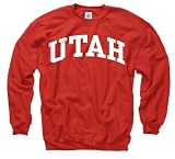 Utah Utes Youth Red Arch Crewneck Sweatshirt