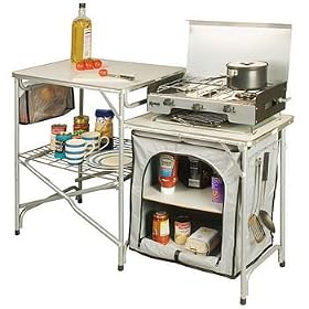 Kampa Commander Camp / Field Kitchen Stand Plus Larder & Waste Bin camping stove stand.