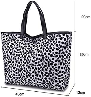 Super Diaper New Fashion Casual Shoulder Bag Leopard Bag Large Diaper Tote Bag (Black)