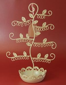 Cream Earring Jewellery Holder/Stand/Tree/Display