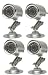 Q-See QOCDC4 (4 Pack) Weatherproof CCD Camera w/30ft of Night Vision (Color)