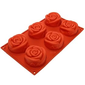 Rose Shaped Silicone Cupcake Mould