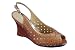 Via Uno ladies peep toe Crocodile effect leather slingback buckle fastening wedge. Free UK P&P! Sale price £24.99