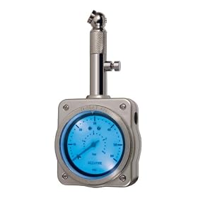 Accutire MS-6013 Mechanical Tire Gauge w/ back Lighted dial and set point 0 - 60 PSI.