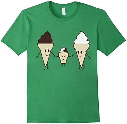 Men's Funny Tee Store - Ice Cream Family T-Shirts Large Grass