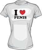 I HEART Love Penis Women's Babydoll tee Shirt in 6 Colors Small thru XL