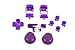 Chrome Purple buttons, D-pad, Start/Back, Thumbstick, R1/R2/L1/L2 set for Playstation 3 controller (Square, Triangle, X, Circle) Custom mod (PS3) : image
