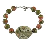 Handmade Unakite Jasper Bracelet