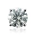 Mens 14k White Gold SINGLE Half-Pair Solitaire Diamond Stud Earrings (HI, I, 0.13 carat)