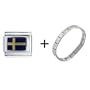 Flag Of Sweden Italian Charm