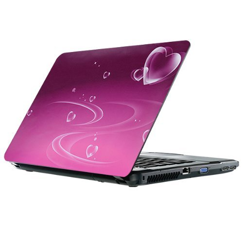 Laptop Notebook Skin Sticker Cover Art Decal (Pink Heart) Fit 15