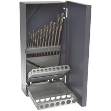 Alvord Polk 127-S-01 High-Speed Steel Chucking Reamer Set, Right Hand Spiral Flute, Uncoated Finish, 13-Piece, 1/16 - 1/4 Inch Sizes in 1/64 Inch Increments