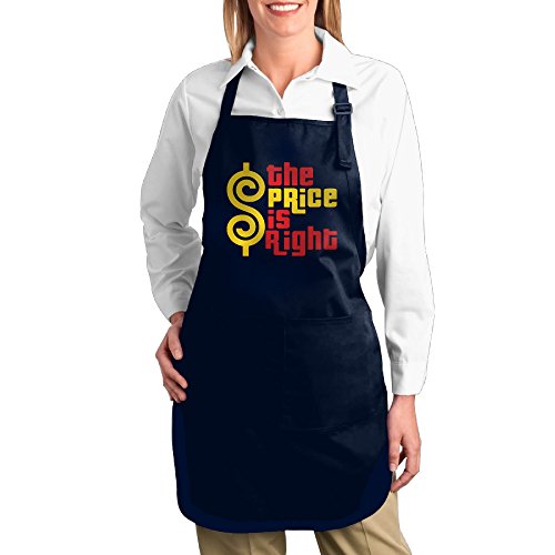 Guessing Price The Price Is Right Canvas Adjustable Bib Apron With 2 Pockets Navy