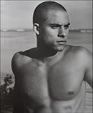 Abercrombie RIPPED Shaved Black GUY on BEACH Ad Poster
