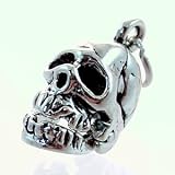 Little Sterling Silver Moveable Skull Charm or Pendant, #11439
