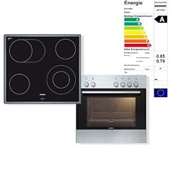 Siemens EQ23036 (HE13054+EJ3050) Einbauherd mit Kochfeld / glattfl�chige Backofenw�nde / 6 Heizarten / 4 High-Speed-Kochzonen / 1 Br�terzone / 4 Restw�rmeanzeigen