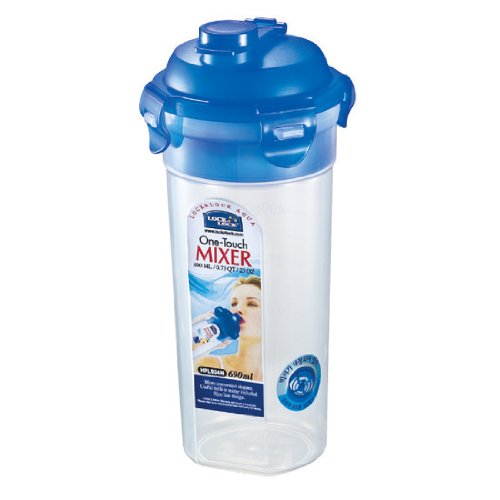 Lock&Lock 23-Fluid Ounce One Touch Round Tall Food Container with Mixer, Tall, 2.9-Cup