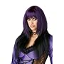 Purple/Black Razors Edge Long Wig