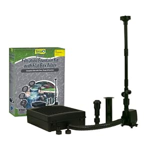 Tetra Pond FK5 Filtration Fountain Kit, with Pump, Filter, and Fountain Set, Ponds 50 - 250 Gallons