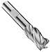 Niagara Cutter SPC408 Cobalt Steel End Mill, General Purpose, Uncoated (Bright), Multi-flute, Square End