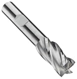 read full review Niagara Cutter SPC408 Cobalt Steel End Mill, General Purpose, Uncoated (Bright), 4 Flutes, Square End, 1