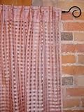 IMAGE OF Munnar Rose 100% Silk Handloom Sheer Drapes with Reverse Tabs, Set of 2 Drapes