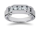 0.75 CTW Men's Diamond Ring in 14K White Gold