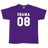 Obama '08 Jersey Style Purple T-Shirt