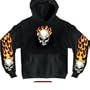 "Flame Skull" Motorcycle Biker Black Hooded Sweat Shirt