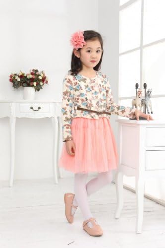 2014 spring new Korean Floral Kids girls baby princess dress veil,Purple9 Child US