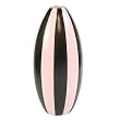 Handmade Terracotta Striped Vase - Olive Shape