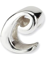 Reflection Beads Silver Letter C Script Alphabet Bead