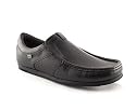 KICKERS MENS BLACK PERFORATED SLIP ON CASUALS