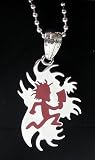 Insane Clown Posse ICP Red Hatchetman Logo Silver Necklace Chain