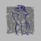 Body Language IX (silver) by Alfred Gockel,13 in. x 13 in.