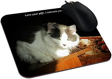 Lasjas Gata Domestic Feline Feedtablet Mouse Pad Gaming Mousepad Customerized Computer Mouse Pads Zazer Mousepad Non-Slip Rubber,9.25X7.75Inches