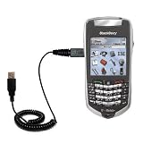 Coiled Power Hot Sync and Charge USB Data Cable w/ Tip Exchange for the Blackberry 7105t - Gomadic Brand