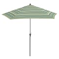 Outdoor Patio Blue/Green/White Round Crank Patio Umbrella - 9'