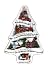 Portmeirion A Christmas Story Tree-Shaped Snack Plates, Set of 2