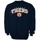 adidas Auburn Tigers Navy Blue Beveled Out Crew Sweatshirt