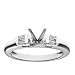 Platinum Baguette Diamond Engagement Ring Setting (1/10 ct tw, J, I1)