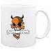 Mug White " Papillon - Devil " Dogs