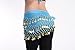 Viskey Fashion Chiffon Belly Dance Waist Chain with Golden Coins in 3-Layers,Blue