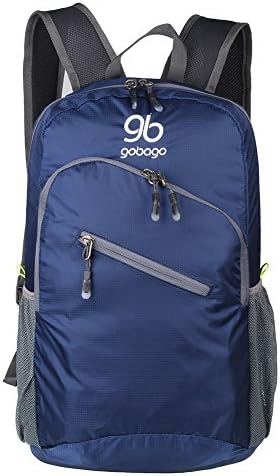 Gobago Packable Handy Lightweight Outdoor Hiking Trekking Climbing Cycling Multi-functional Travel Backpack Outdoor Backpack Waterproof Daypack -25L (Navy)