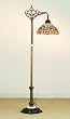 59H Tiffany Tavern Bridge Arm Floor Lamp