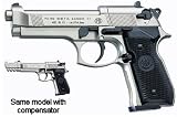 Beretta 92FS, Nickel, Black Grips