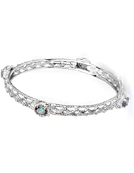Sterling Silver Blue Topaz Bangle