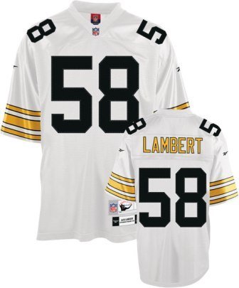 Jack Lambert Steelers White Reebok Premier Jersey