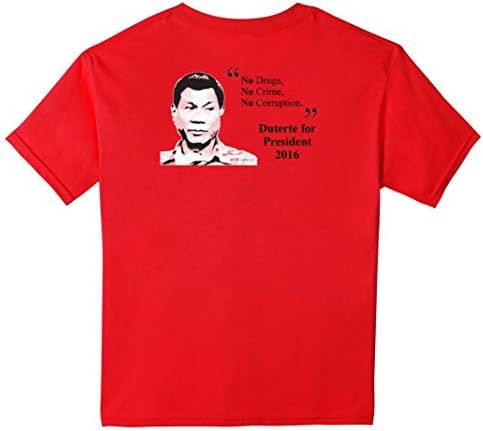 Kids Duterte for President T-shirt 12 Red